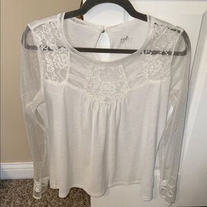 Soho Women's White Lace Top